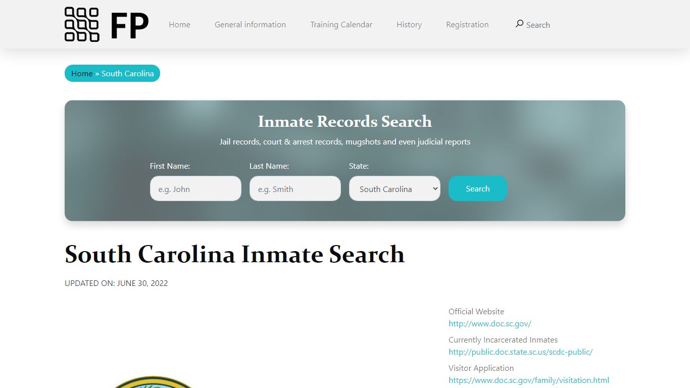 South Carolina Inmate Search – South Carolina Department of Corrections ...